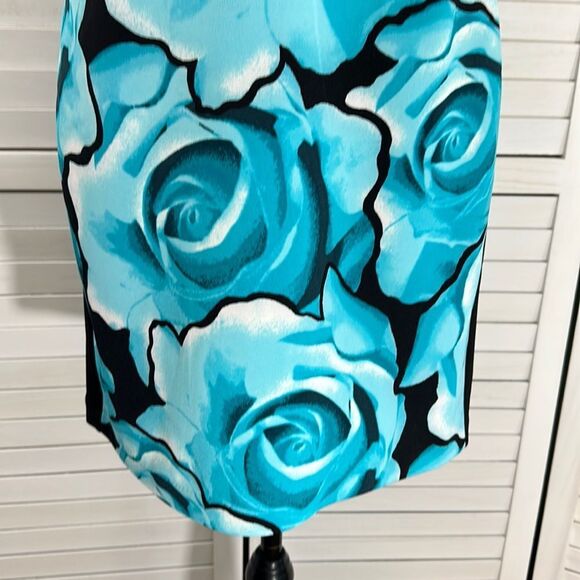 Worthington Sheath Dress Medium Blue Floral NWOT - Picture 9 of 14